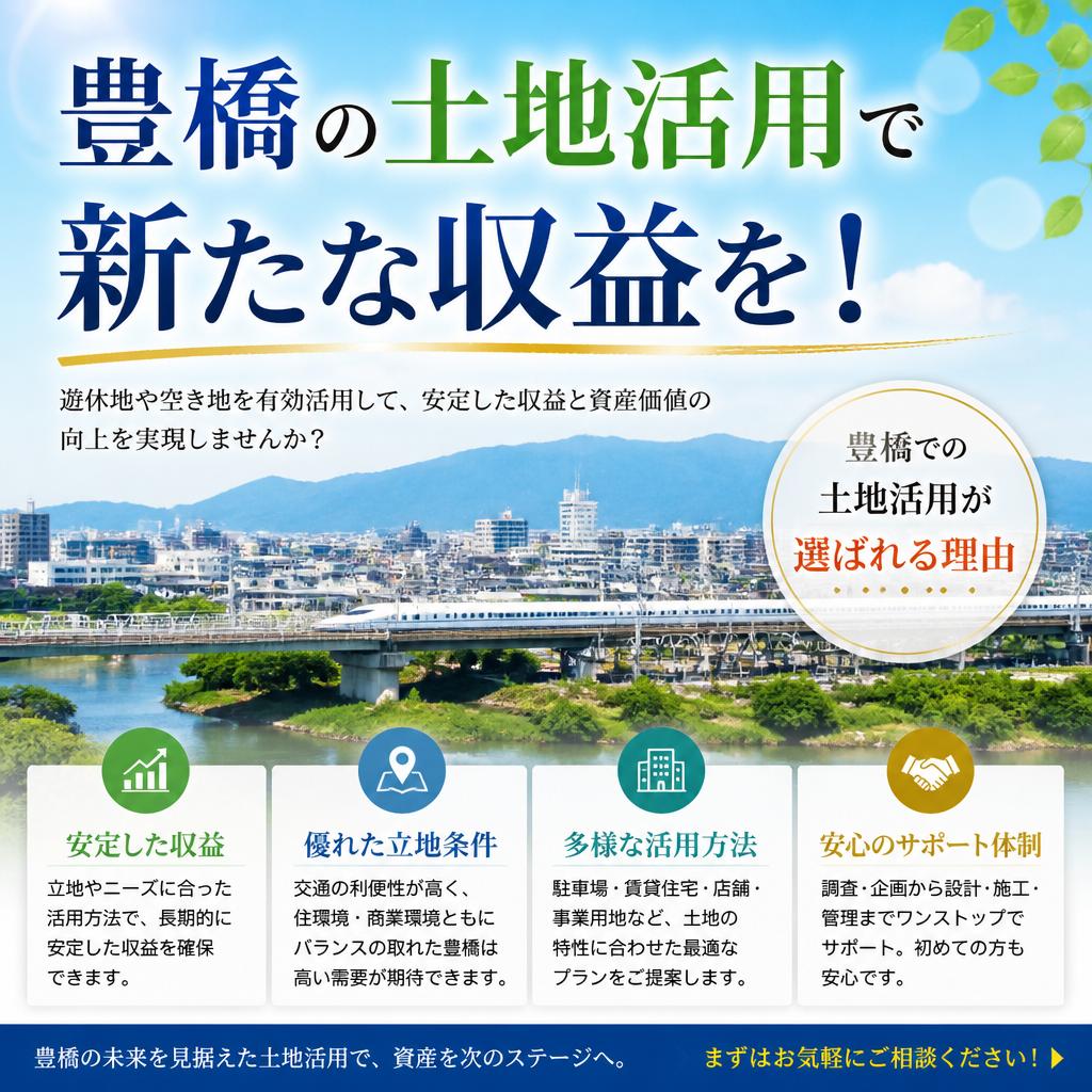 豊橋の土地活用で新たな収益を！