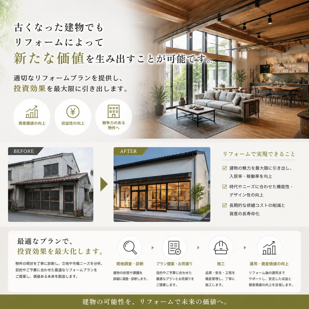 リフォームで価値を向上