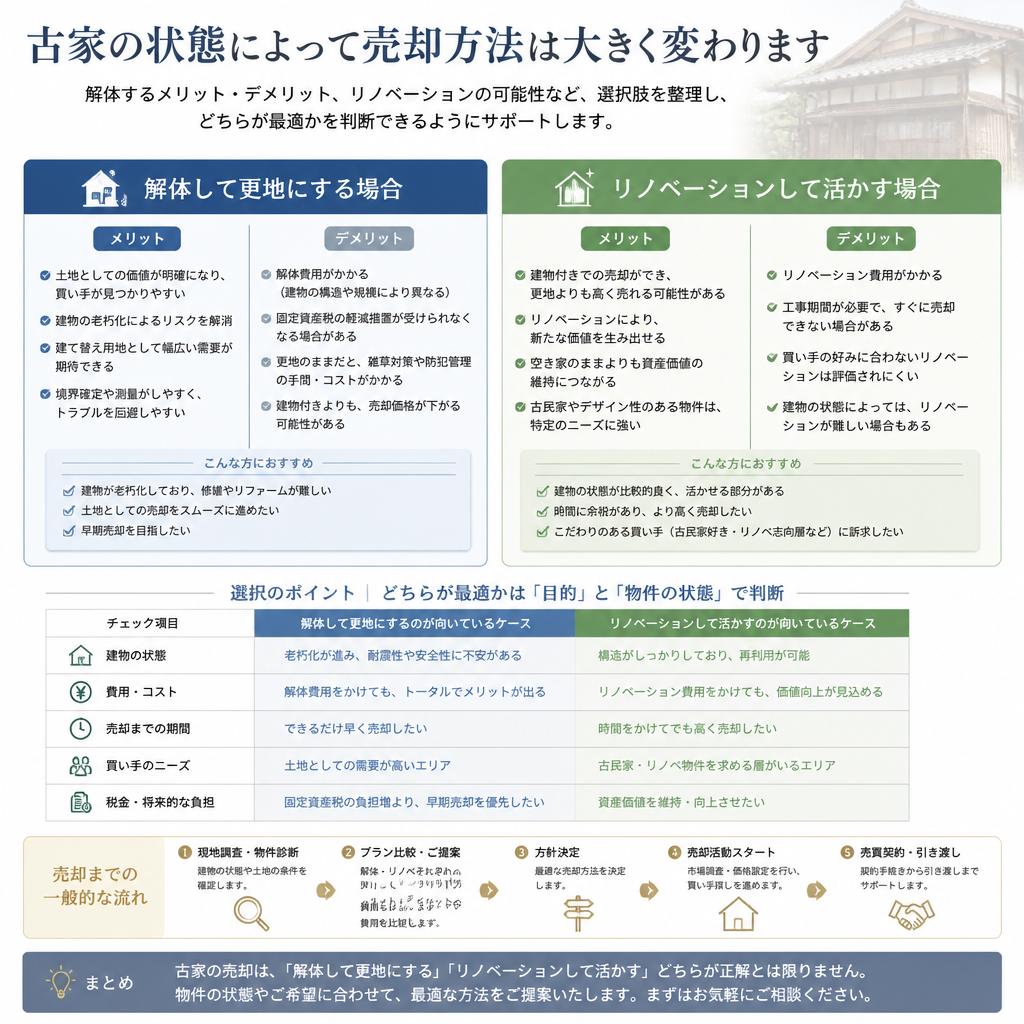 2. 古家の解体かそのまま売却か？