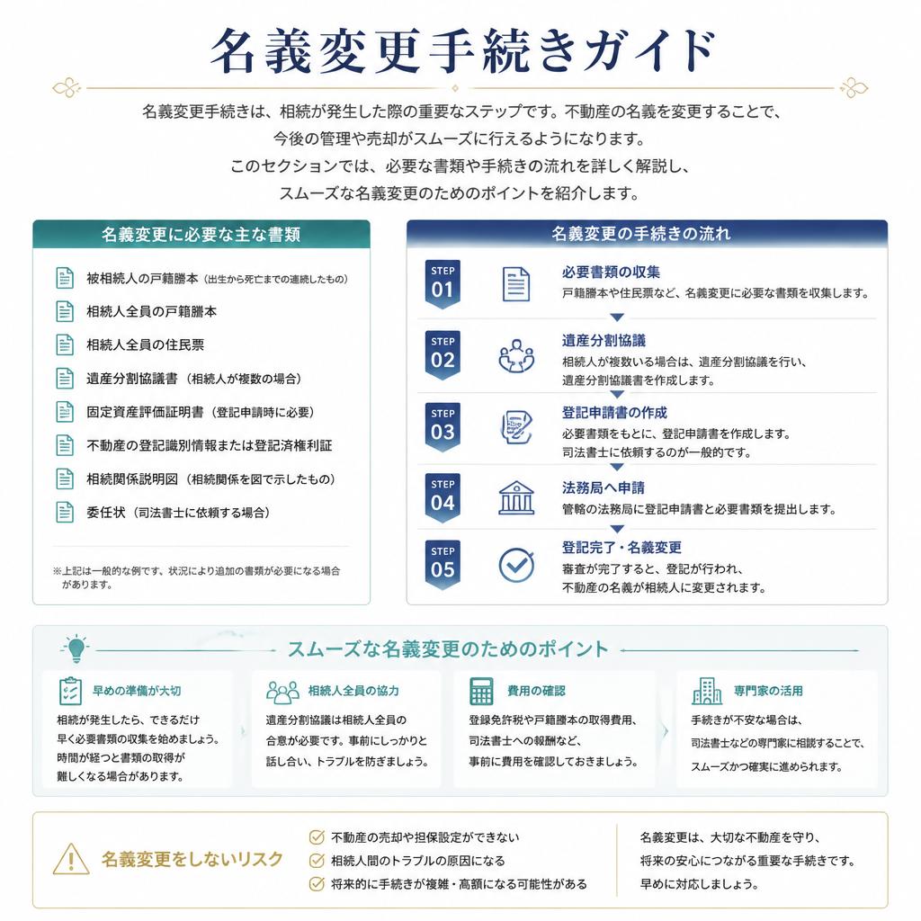 名義変更手続きの基本を知ろう