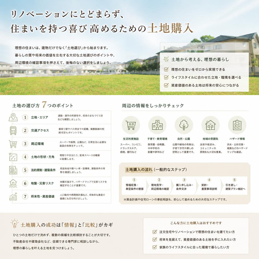 土地購入とその考慮点